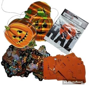 Lot of 4 90s 2000s Halloween Banners